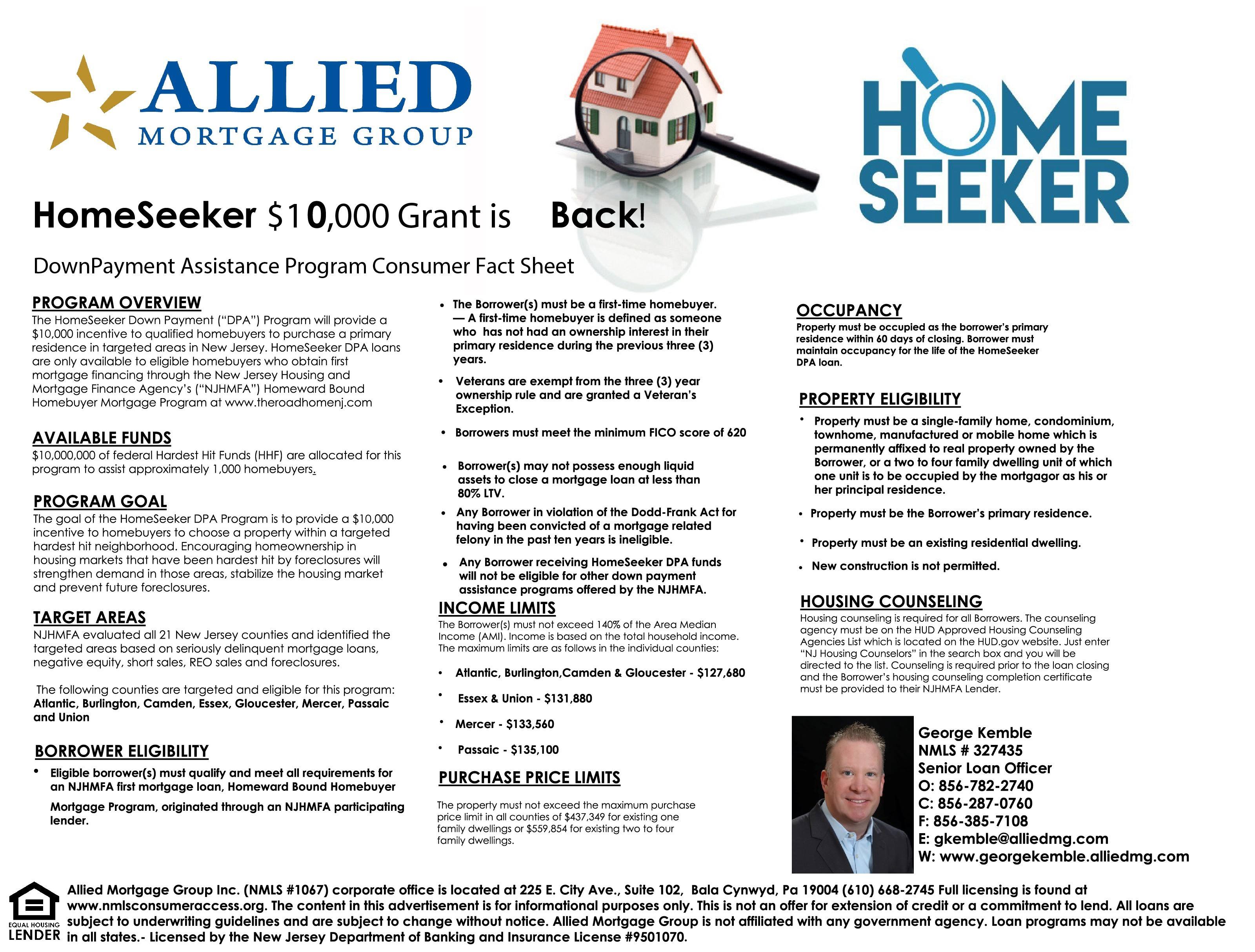 $10,000 HomeSeeker Grant