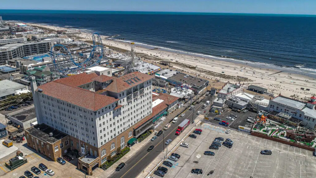 The Flanders Hotel condominium building on the Ocean City NJ boardwalk