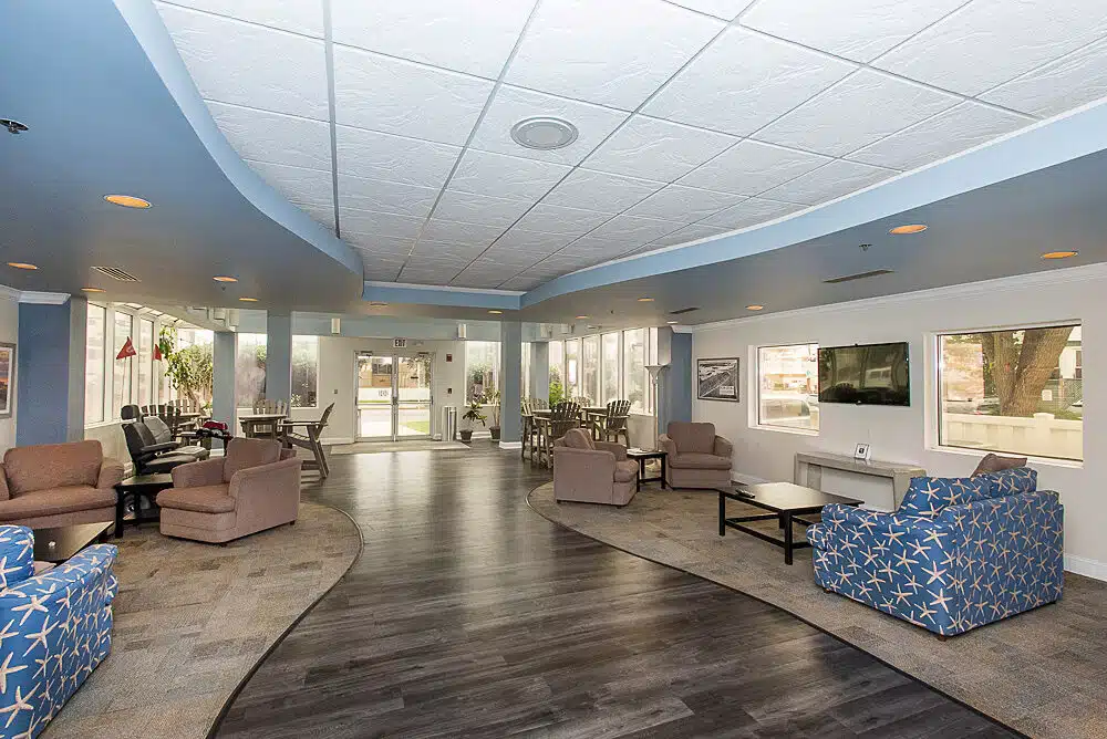 Lobby lounge seating area at Watson's Regency, Ocean City NJ