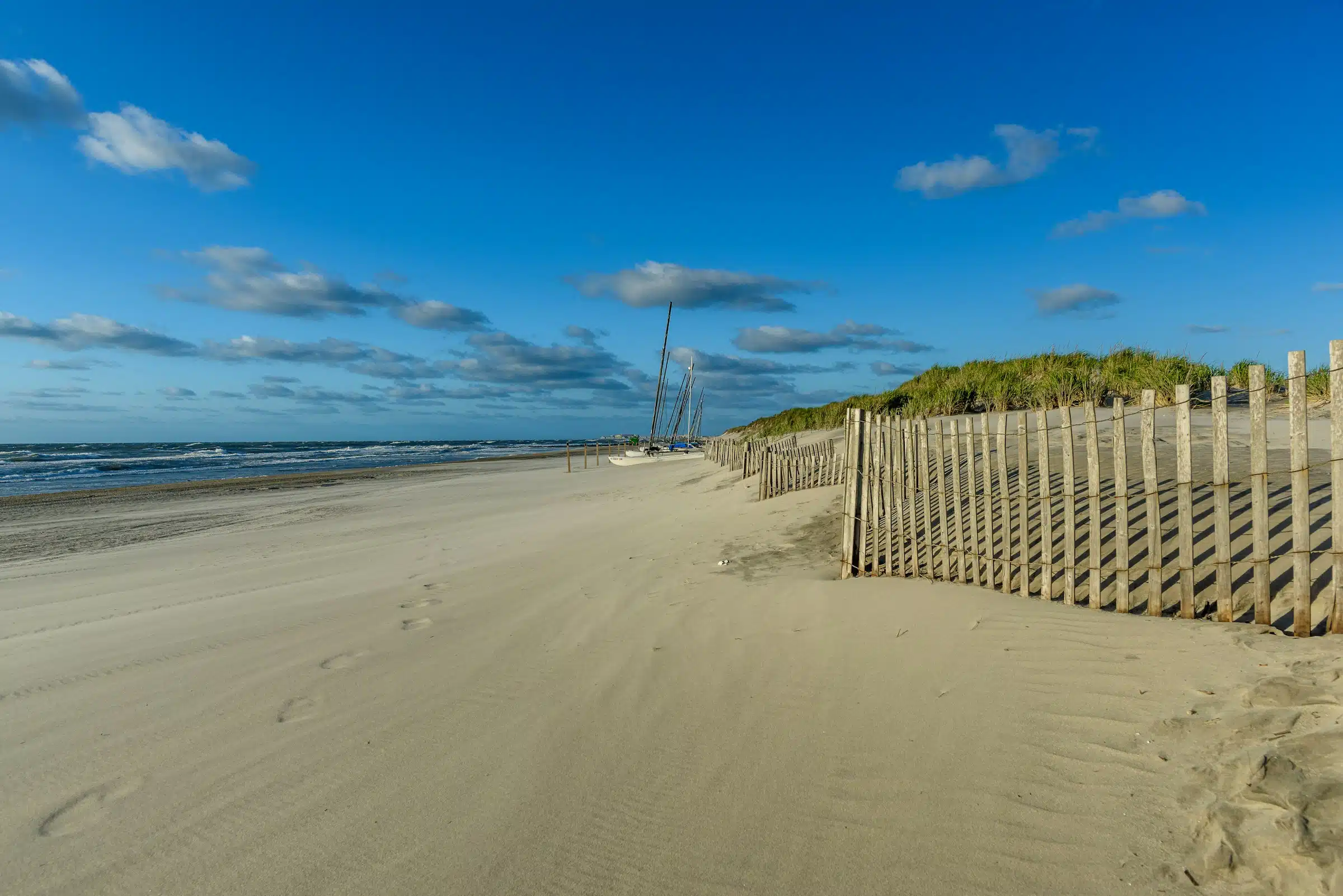 Stone Harbor Point beach and dunes at the south end of Stone Harbor, NJ